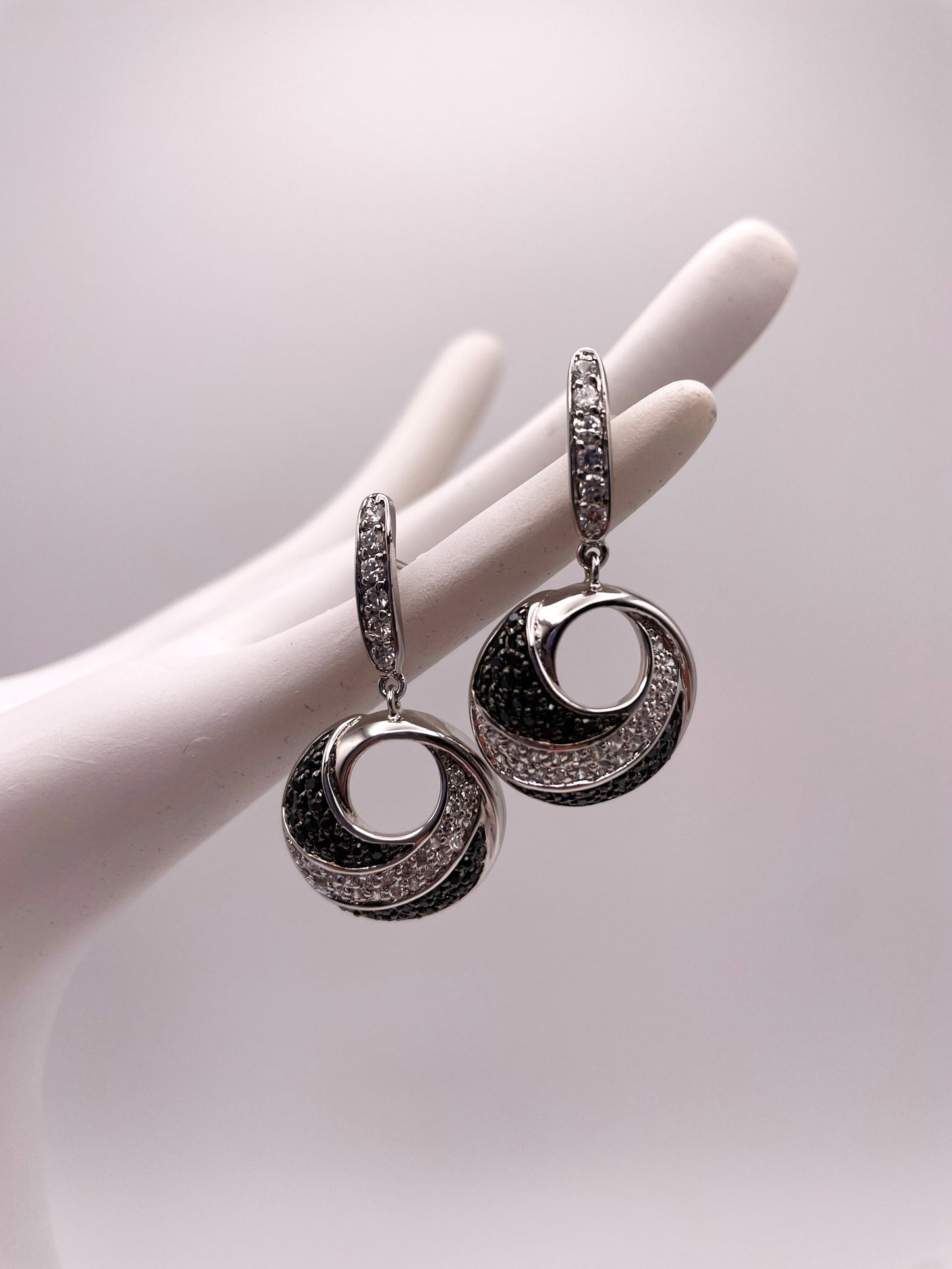 Sterling Silver Circular Earrings