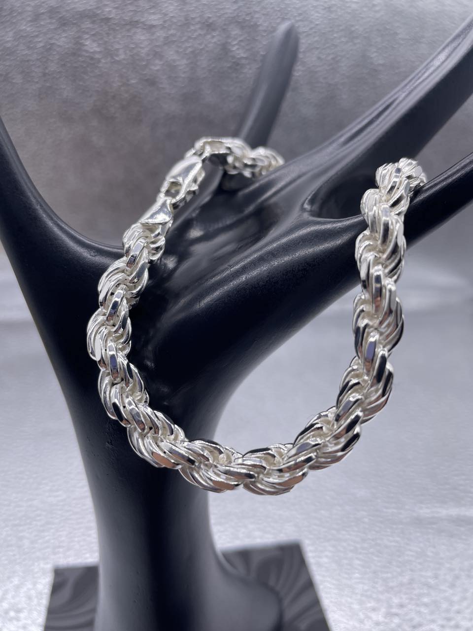 9" Sterling Silver Rope Bracelet