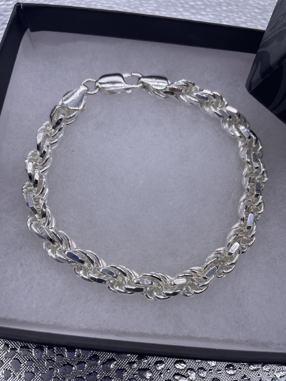 8" Sterling Silver Rope Bracelet