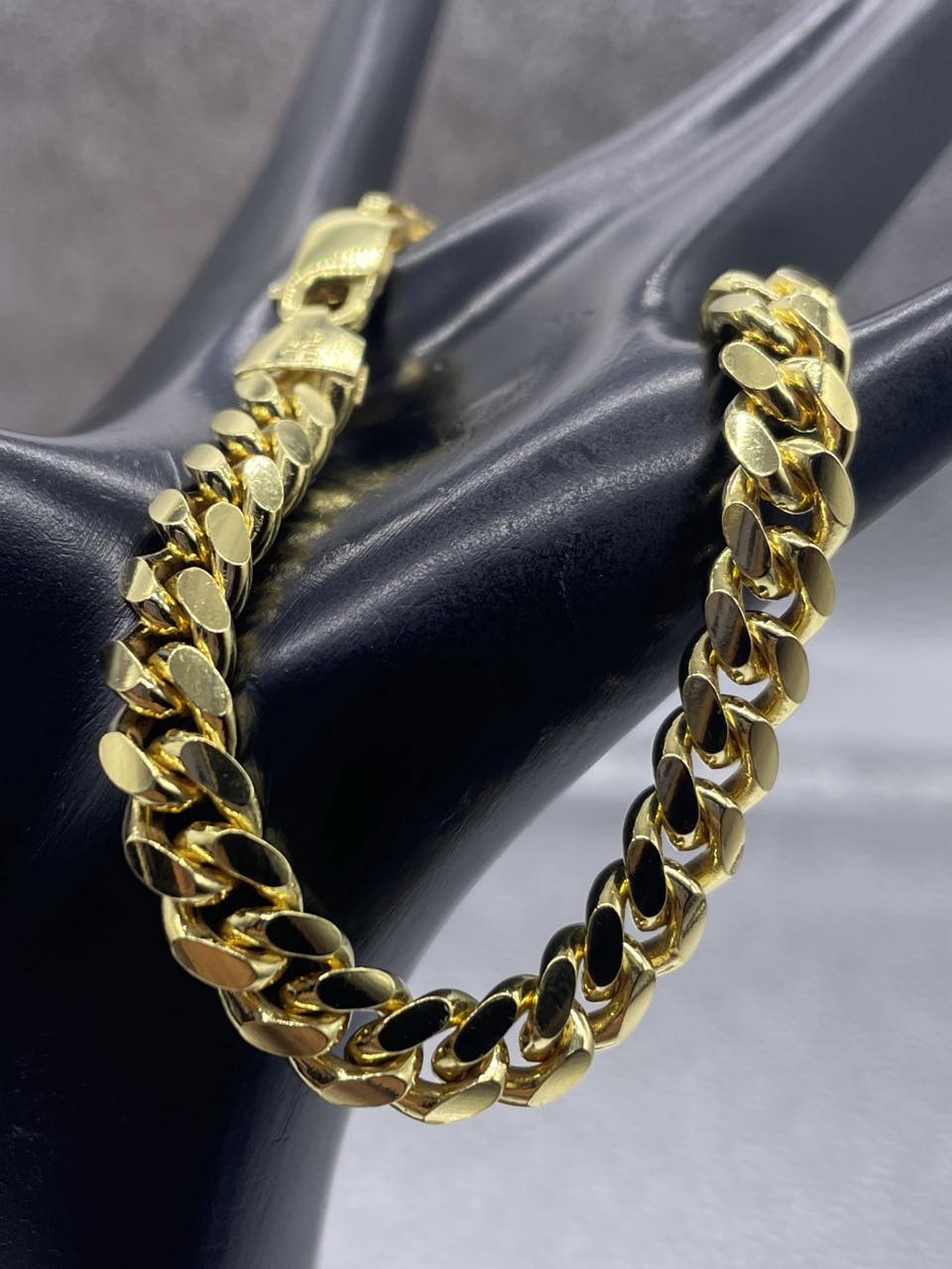 7.5" Gold Plated Sterling Silver Miami Cuban Bracelet